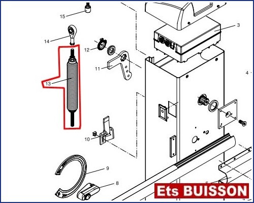 BENINCA EVA5 (2/2) - Ressort N°13 Réf 9686437